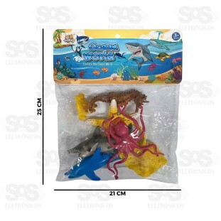 Animais Marinhos De Plástico Com 6 Peças Toy King TK-AB0038