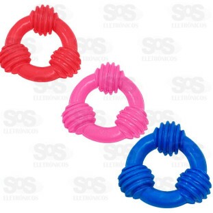 Mordedor Anel Maciço 9,5Cm Cores Variadas Pet Toys