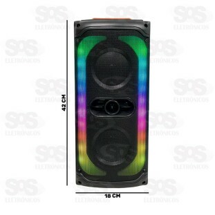 Caixa De Som 2x10W LED RGB KTS-1812