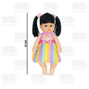 Boneca Tika Frases Morena Nova Toys 1163