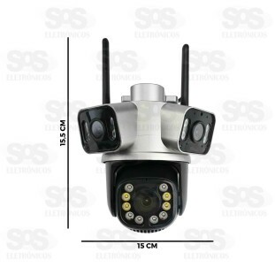 Câmera Tripla De Segurança Inteligente Com Wifi AJ-A40-Y