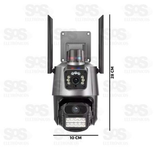 Câmera Dupla De Segurança Inteligente Com Wifi P11