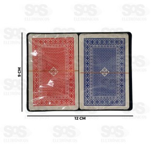 Baralho Com 2 Maços 54 Cartas Plástico AL-725