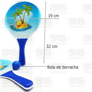 Kit Beach Tenis 2 Raquetes e 1 Bola TOP2057