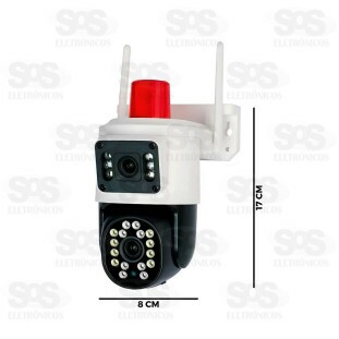 Câmera Dupla Com Sirene De Segurança Inteligente Com Wifi HX-02516B