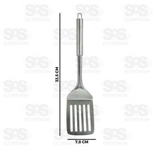 Espátula Vazada Aço Inox Top Útil TOP0769