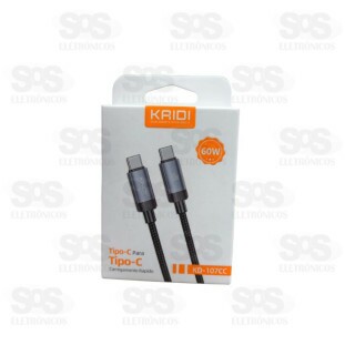 Cabo Type C Para Type C 1 Metro 60W Kaidi Kd-107Cc