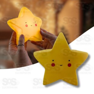 Luminária Abajur de Estrela 14cm Cores Varianas Charti 6187