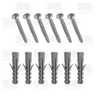 Conjunto Parafusos Com Buchas N6 6 Unidades 90074