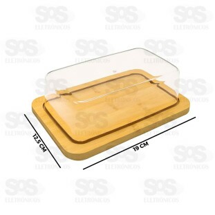 Mantegueira de Bambu Com Tampa 19x12CM Top Útil 2168