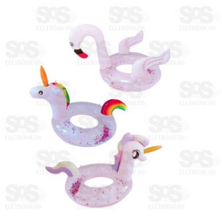 Boia Inflável Circular Suoer Unicórnio 70CM Caerus CRS-2178