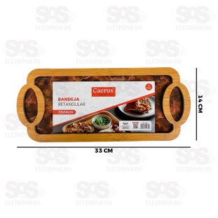 Bandeja Retangular MDF 33x14CM Caerus CRS-2282