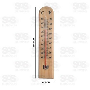 Termômetro Para Ambiente de Madeira Caerus CRS-2293