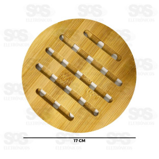 Descanso de Panela Redondo em Bambu Top Útil TOP2348