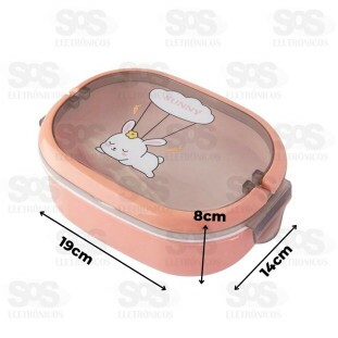 Marmita Lancheira Com Colher e Trava Lateral  TOP2364