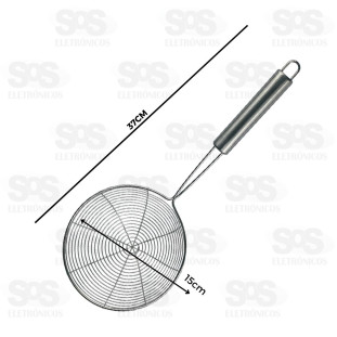 Escumadeira Para Frituras Aço Inox 37CM TOP2373