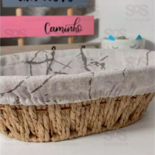 Cesto Tramado Oval 26x20cm em Papel Livon 6575