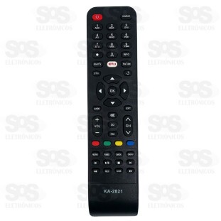 Controle Remoto Philco LCD/LED Netflix/Youtube Kapbom KA-2821