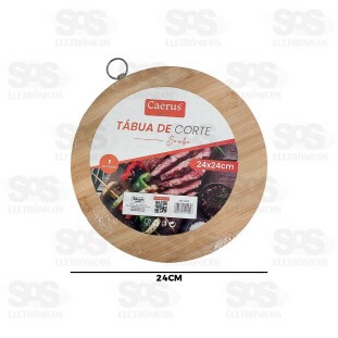 Tábua De Bambu Para Corte 24x24CM Caerus CRS-2833