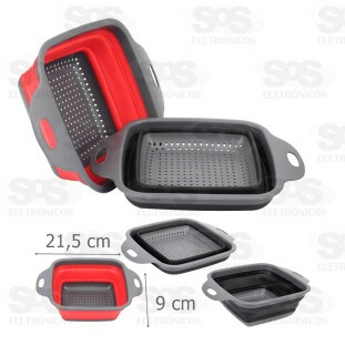 Escorredor Retrátil Silicone Quadrado Médio 21,5X9Cm Caerus 2854