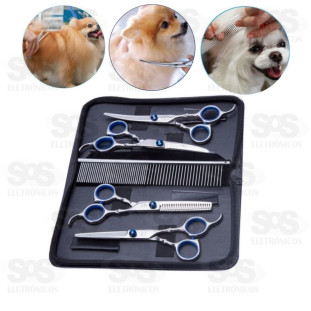 Kit Tesoura Para Pet com 7 Peças Altomex AL-2959