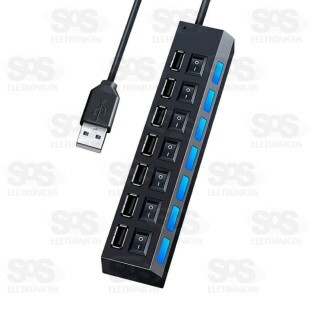 Hub 7 Portas USB 2.0 Com LED B-Max BM-8638