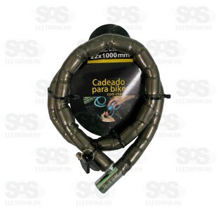 Cadeado Para Bicicleta 22mmx100cm Com 2 Chaves BT-378