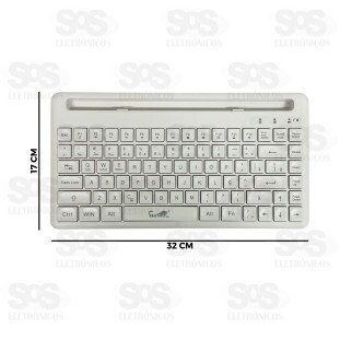 Kit Teclado e Mouse Sem Fio Slim Eletromex EL-2117
