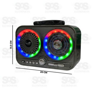 Rádio Retrô Bluetooth/FM/AM 9 Bandas Eletromex EL-1321