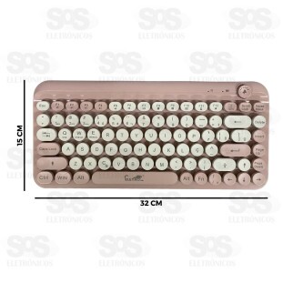 Kit Teclado e Mouse Sem Fio Eletromex EL-2118