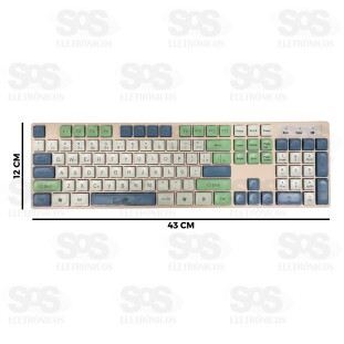 Kit Teclado e Mouse Sem Fio Eletromex EL-2200