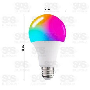 Lâmpada Inteligente LED Colorida 12W Luatek LK-RGB-TX12W