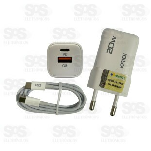 Carregador Turbo 20W Com Cabo Type C Kaidi CQ-1501CC