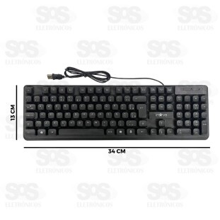Kit Teclado e Mouse Com Fio USB Inova KV-814