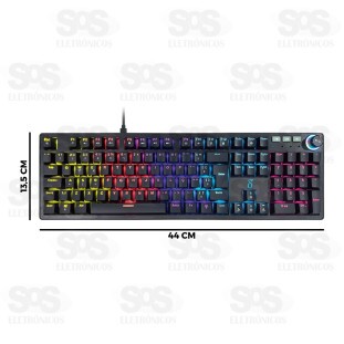 Teclado Gamer Mecânico RGB Com Fio Aitek TM1111