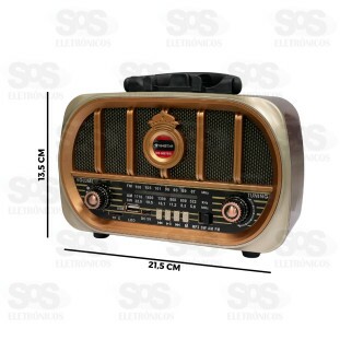 Rádio Retrô Portátil 5W Bluetooth Ministar MS-6687BR