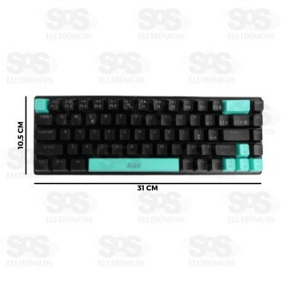 Teclado Gamer Mecânico RGB Com Fio Aitek MO691P/B