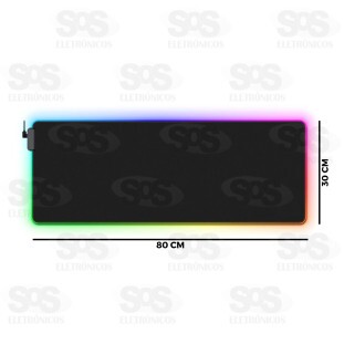 Mouse Pad Gamer LED RGB Eletromex EL-2209