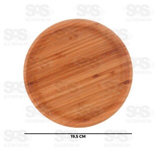 Bandeja Redonda Bambu Multiuso Top Útil TOP2158