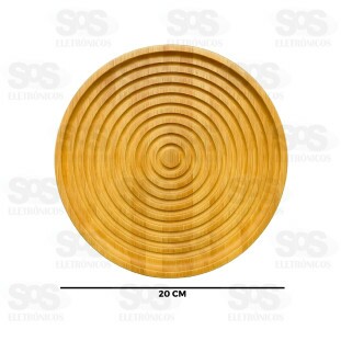 Bandeja Redonda Bambu Multiuso Top Útil TOP2261