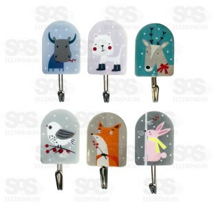 Ganchos Multiuso Adesivo 6 Unidades Top Útil TOP0810