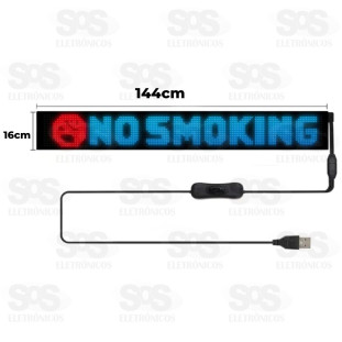 Painel Smart de LED 16X144CM Com 2.304 LEDS Altomex AL-Q9