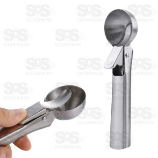 Colher Pegador de Sorvete Com Extrator Aço Inox AL-2654