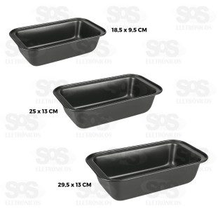 Forma Assadeira Para Pão 3 Unidades B-Max BM-F1357