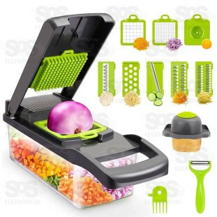 Cortador de Legumes Multifuncional 16 Peças Top Útil TOP1614
