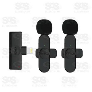Kit 2 Microfones de Lapela Sem Fio Iphone KMF6-A