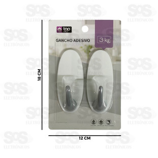 Ganchos Multiuso Adesivo 2 Unidades Top Útil TOP2001