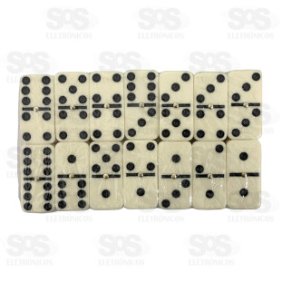 Dominó 28 Peças Lisas Clássico Na Lata HM-5011