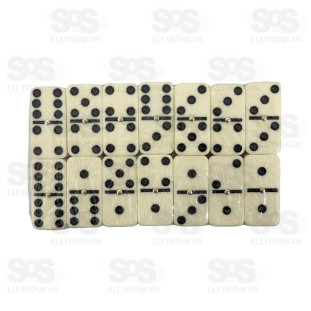 Dominó Clássico 28 Peças Lisas 9MM HM-144