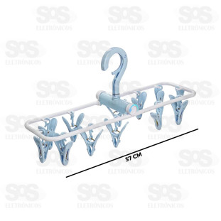 Mini Varal Dobrável Com 12 Prendedores HM-14